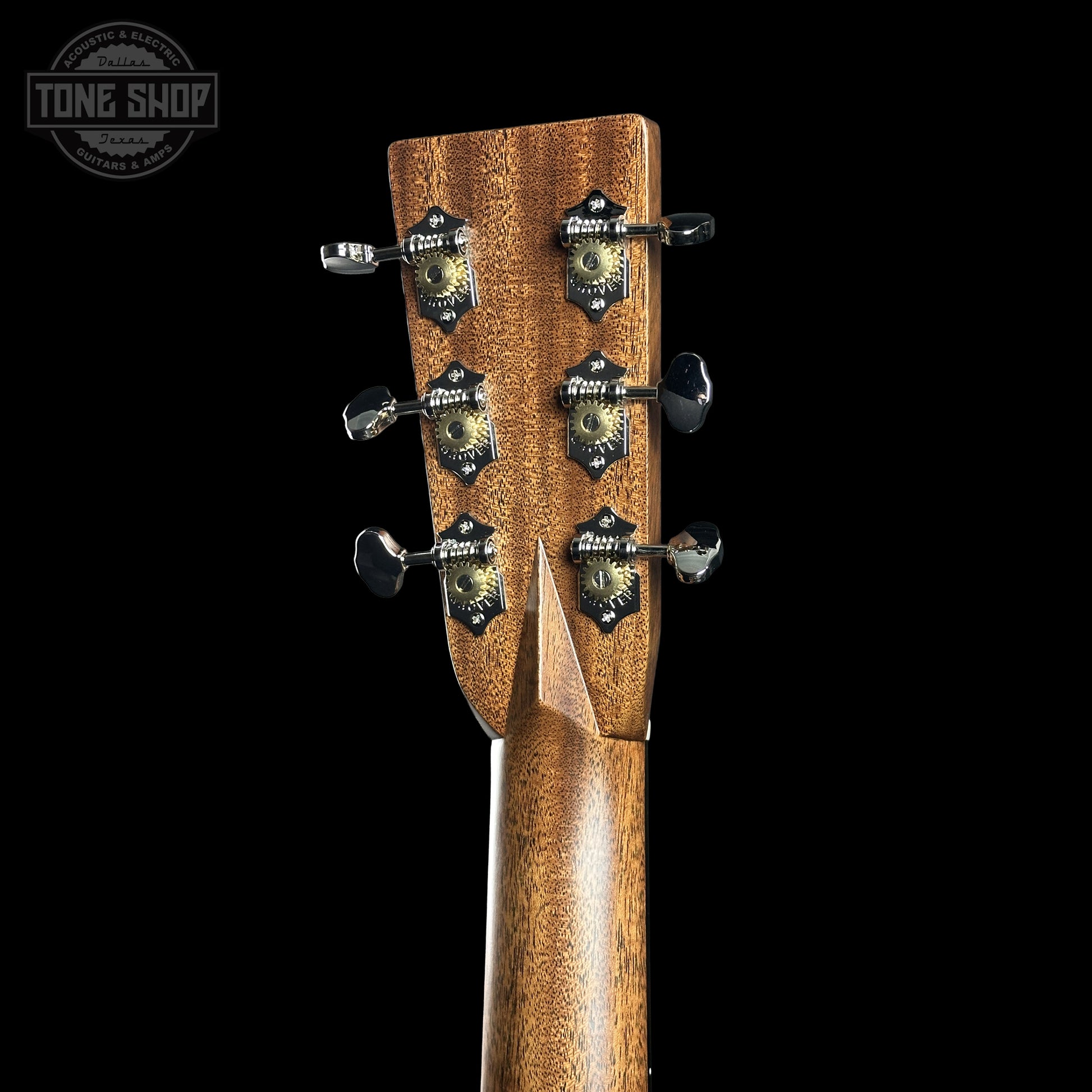 Back of Martin Custom Shop 000 14-Fret Wild Grain East Indian Rosewood 2981111 headstock.