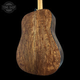 Back right angle of Martin Custom Shop Dread 14-Fret Jaguar Claw Mahogany 2981102 body.