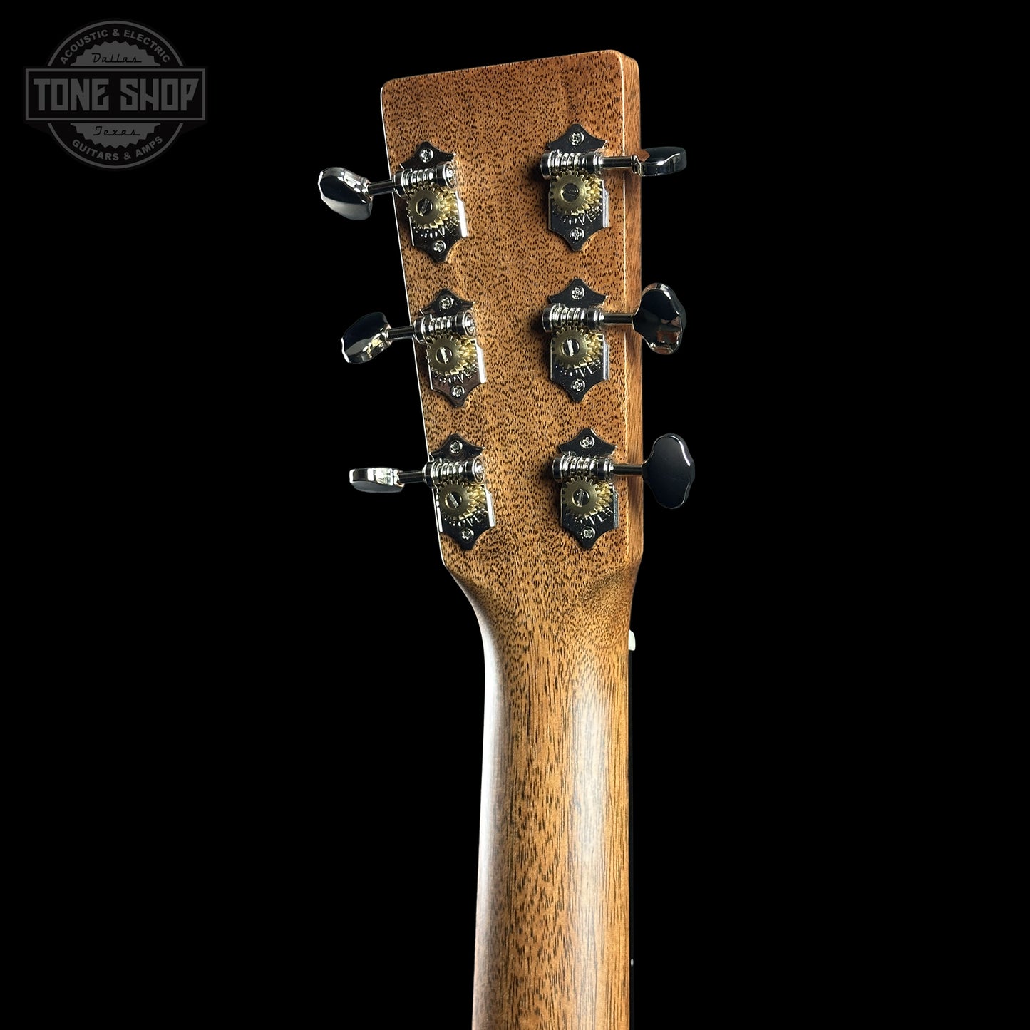 Back of Martin Custom Shop Dread 14-Fret Jaguar Claw Mahogany 2981102 headstock.