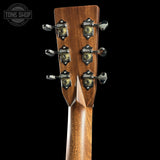Back of Martin Custom Shop Dread 14-Fret Wild Grain East Indian Rosewood 2981106 headstock.