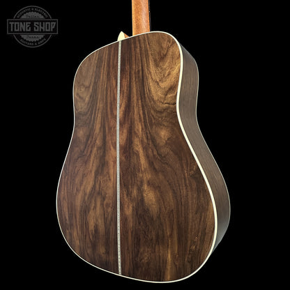 Back right angle of Martin Custom Shop Dread 14-Fret Wild Grain East Indian Rosewood 2981106.