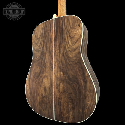 Back right angle of Martin Custom Shop Dread 14-Fret Wild Grain East Indian Rosewood 2981112.