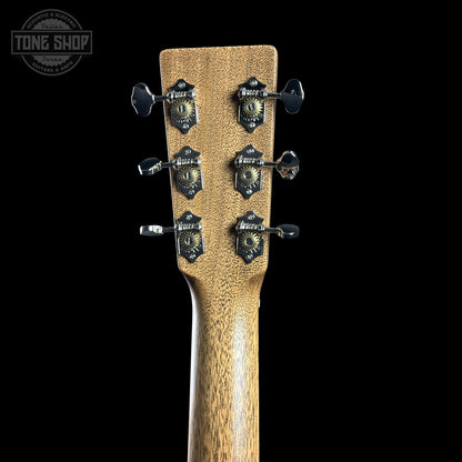 Back of Martin Custom Shop Dread Factory Exclusive Sitka Black Walnut 2953374 headstock.