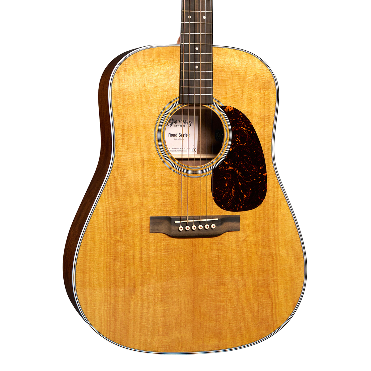 Front of Martin D-13E Retro Walnut.