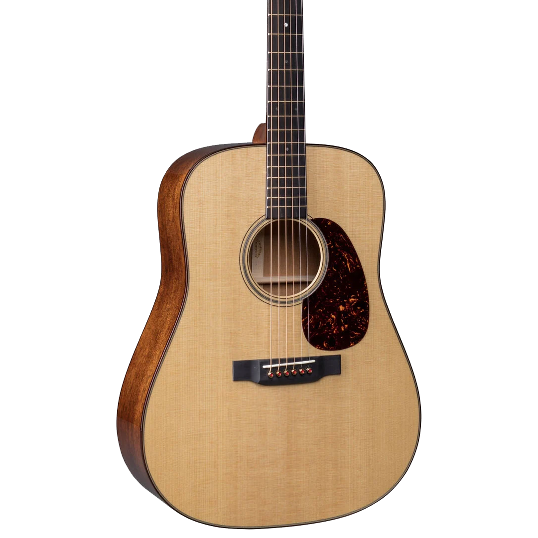 Front of Martin D-18E LRB Modern Deluxe w/LR Baggs.