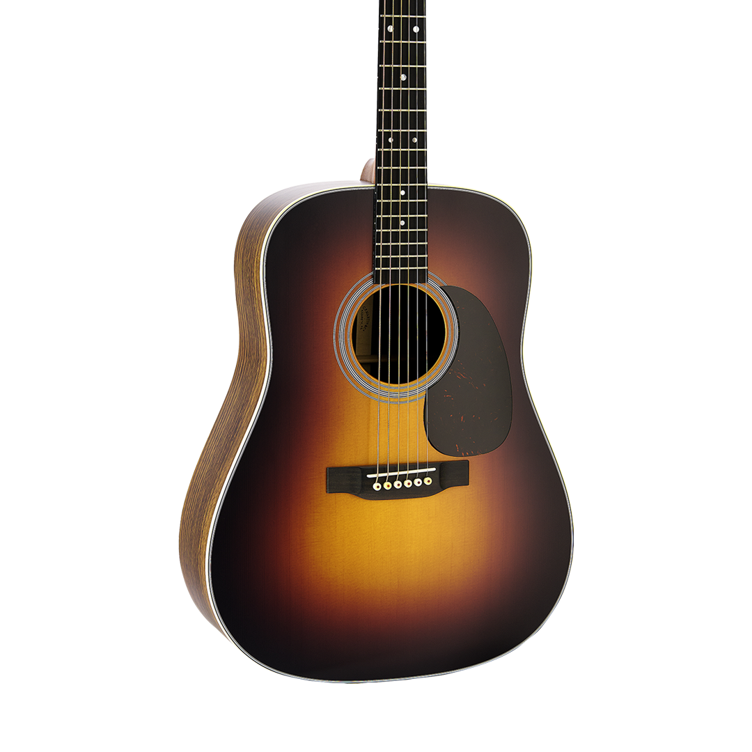 Front of Martin D-28 Satin 1935 Burst.