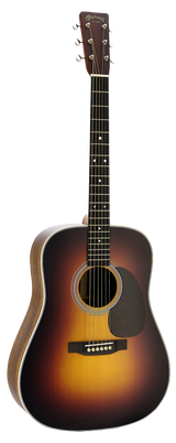 Full frontal of Martin D-28 Satin 1935 Burst.