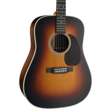 Front of Martin D-28 Sunburst.