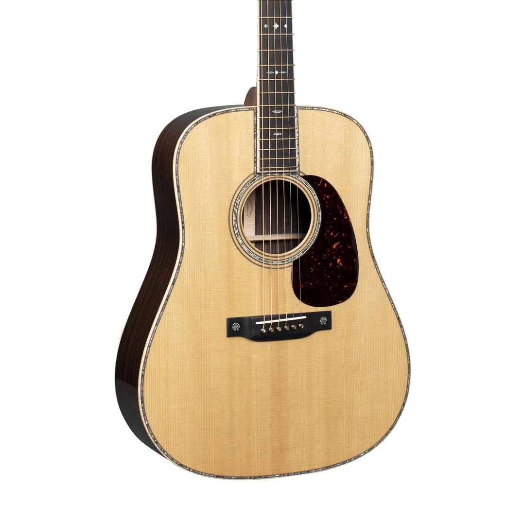 Front of Martin D-42 Modern Deluxe Natural.