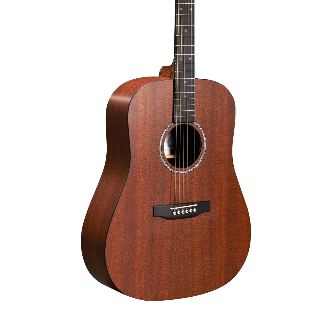 Front of Martin D-X1E Mahogany.
