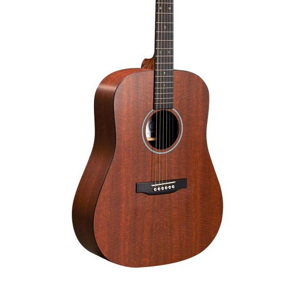 Front of Martin D-X1E Mahogany.
