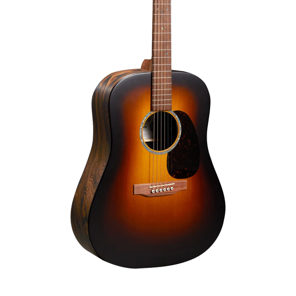 Front of Martin D-X2E Ziricote Burst.