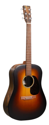 Full frontal of Martin D-X2E Ziricote Burst.