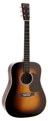Full frontal of Martin HD-28 1935 Sunburst.