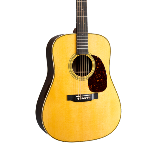 Front of Martin HD-28E Natural.