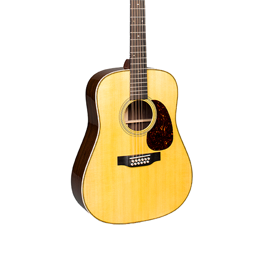 Front of Martin HD12-28 12 String Natural.