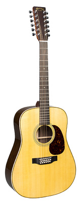 Full frontal of Martin HD12-28 12 String Natural.