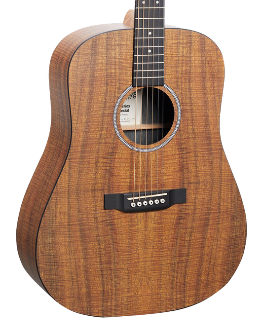 Front of Martin Koa Special Dreadnought Natural Koa.