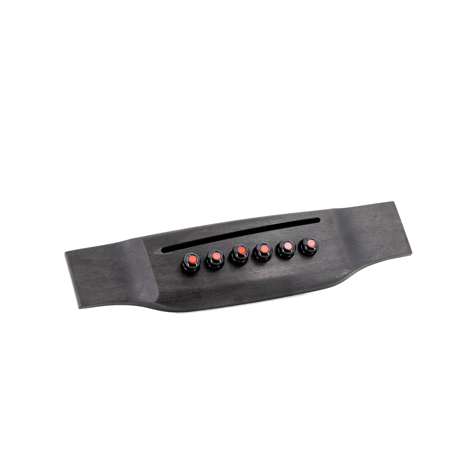 Martin LUXE BY MARTIN Liquidmetal Bridge Pins Black Red Inlay in example.