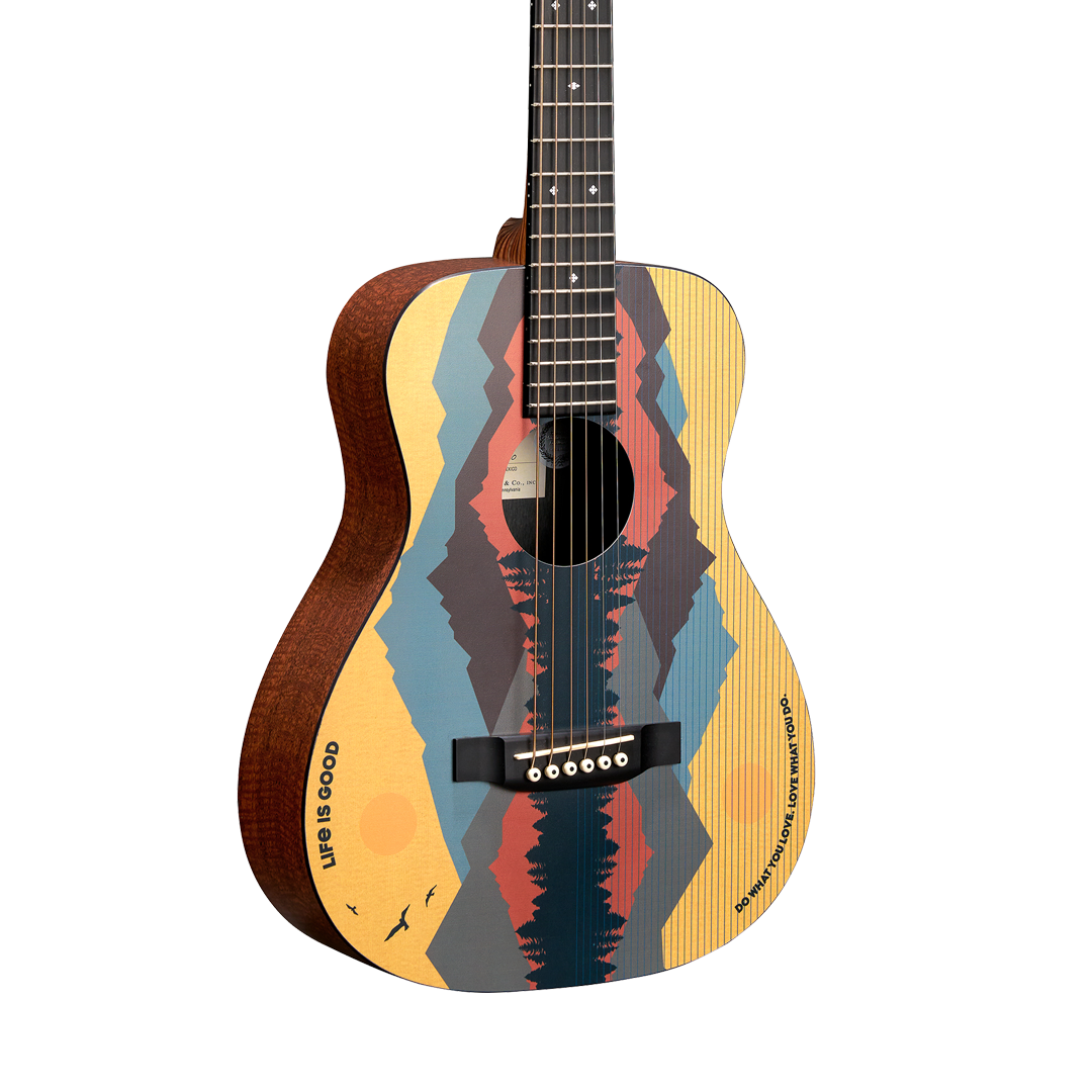 Front of Martin LX1 Life is Good.