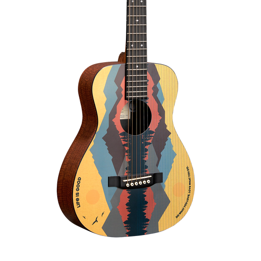 Front of Martin LX1 Life is Good.
