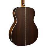 Back of body of Martin OM-28 Sunburst.