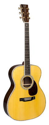 Full frontal of Martin OM-42 Natural.