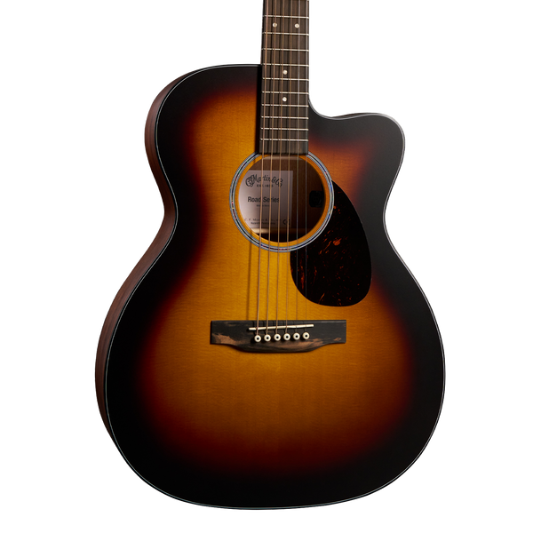 Front of Martin OMC-10E Modern Burst.