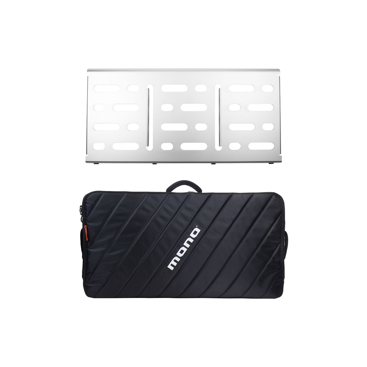 Mono Pedalboard Large Silver + Pro 2.0 Accessory Case.