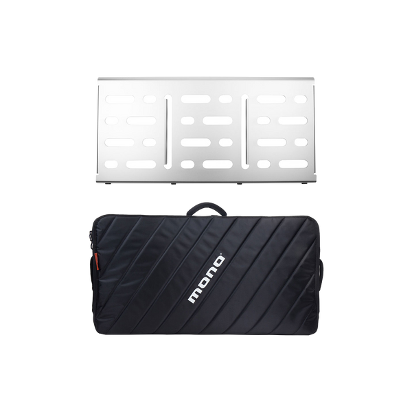 Mono Pedalboard Large Silver + Pro 2.0 Accessory Case.