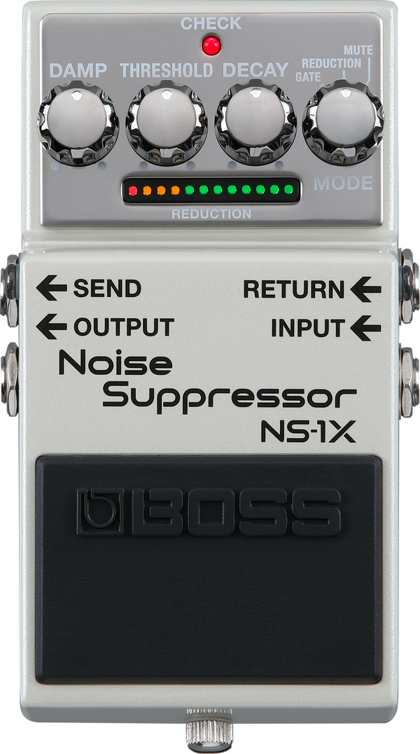 Top down of Boss NS-1X Noise Suppressor.