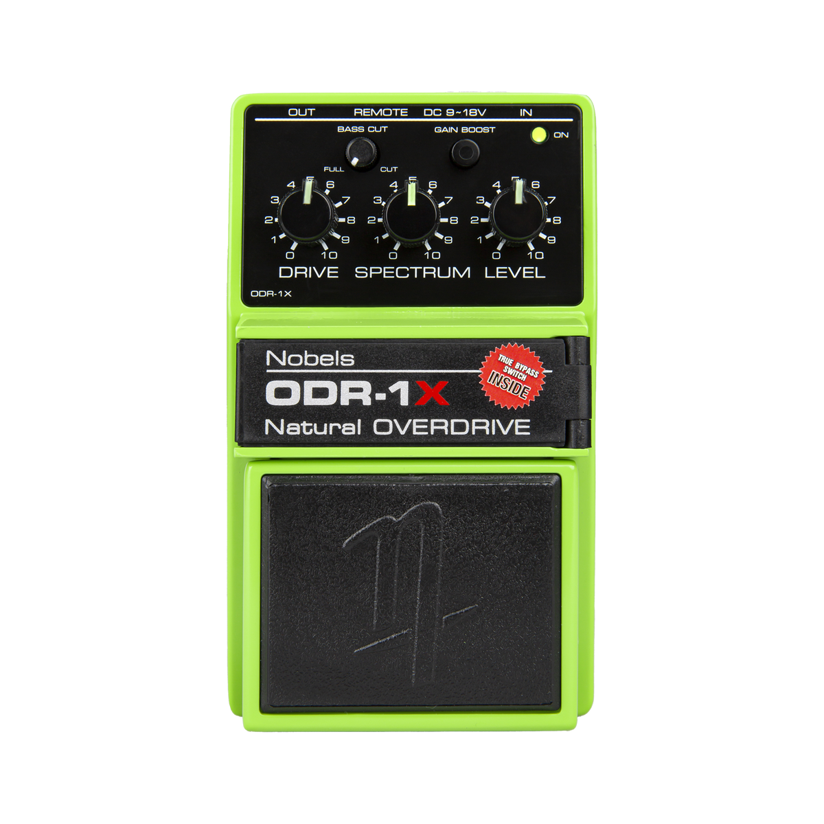 Top down of Nobels ODR-1X Natural Overdrive.