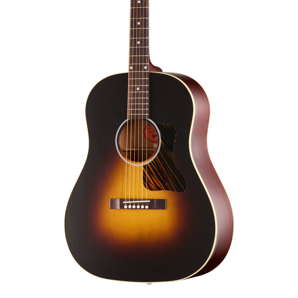 Front of Gibson J-45 Century 12-Fret Vintage Sunburst.