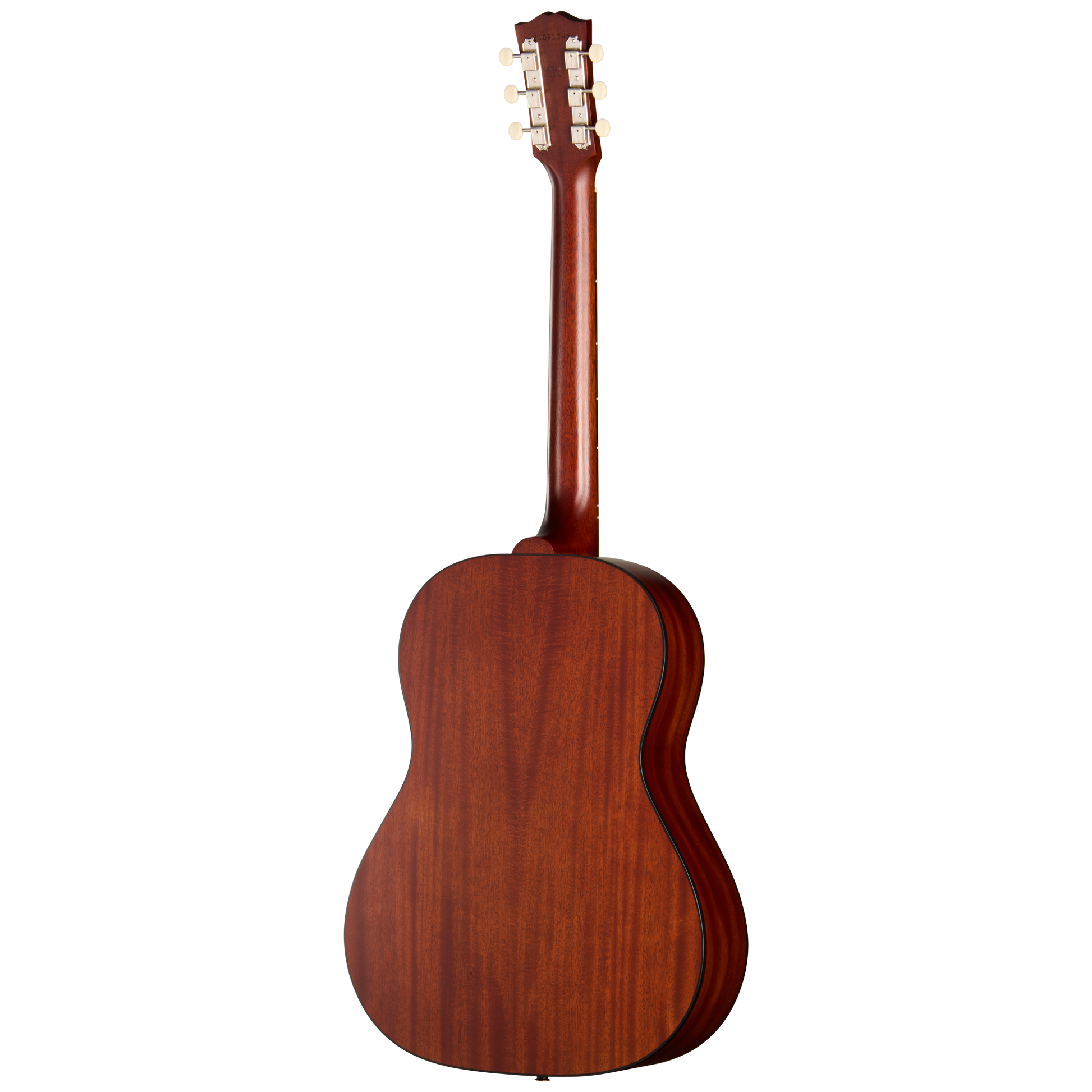 Back of Gibson LG 2 All Mahogany Faded Natural.