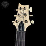 Headstock of PRS CE 24 Special HSH Black Amber.