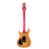 Electric guitar with a red neck on a white background