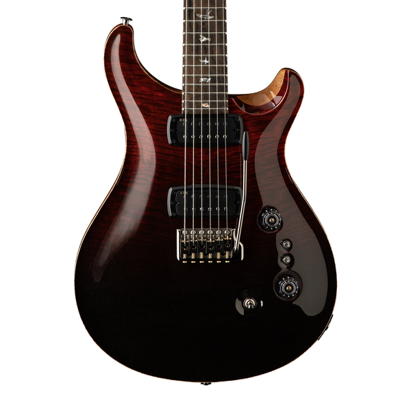 Front of PRS Custom 24-08 Mango Limited Fire Red Gray Black Fade.