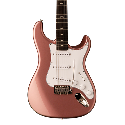 Front of PRS Paul Reed Smith John Mayer Silver Sky Rosewood Midnight Rose.