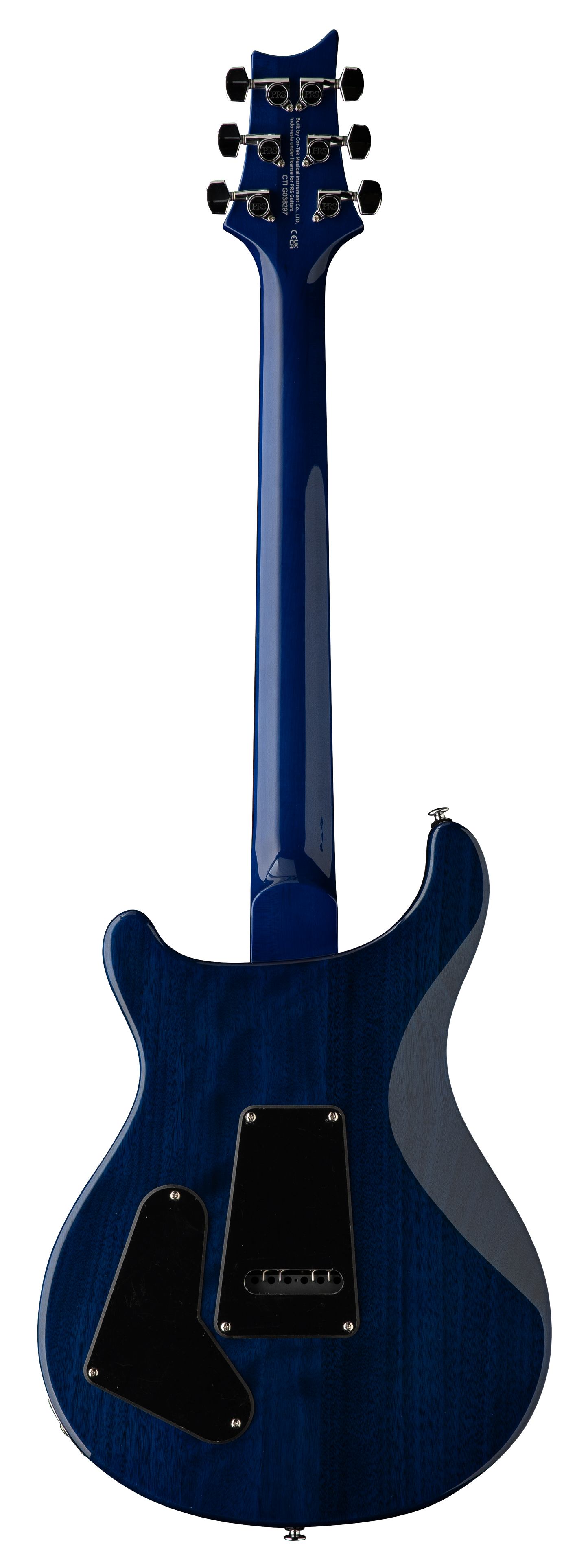 Back of PRS Paul Reed Smith SE Special Semi-Hollow Lake Blue.