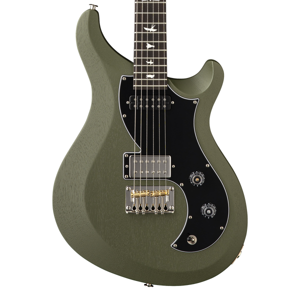 Front of PRS S2 Vela Satin Matcha Green.