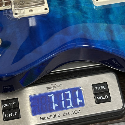 Weight of PRS S2 Wood Library McCarty 594 Singlecut Quilt Lake Blue S2083983.