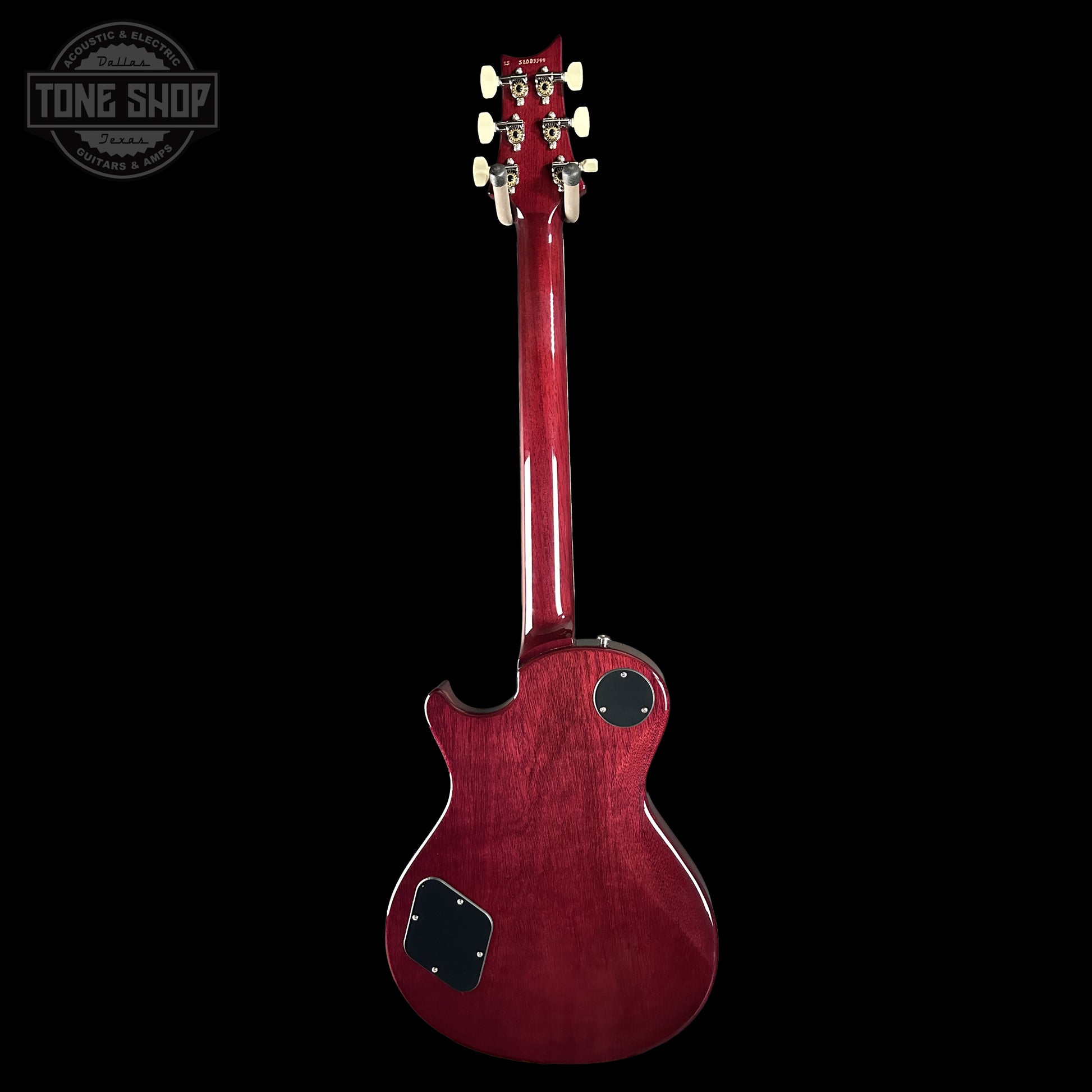 Back of PRS S2 Wood Library McCarty 594 Singlecut Quilt Purple S2083399.