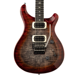 Front of PRS SE Custom 24 Floyd Charcoal Cherry Burst.