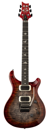 Full frontal of PRS SE Custom 24 Floyd Charcoal Cherry Burst.