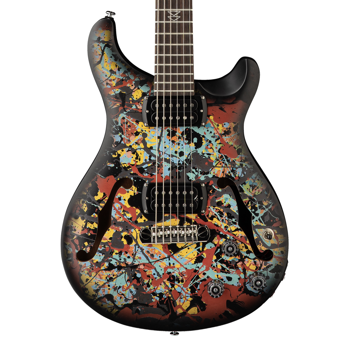 Front of PRS SE ES Ed Sheeran Cosmic Splash Hollowbody I Baritone.