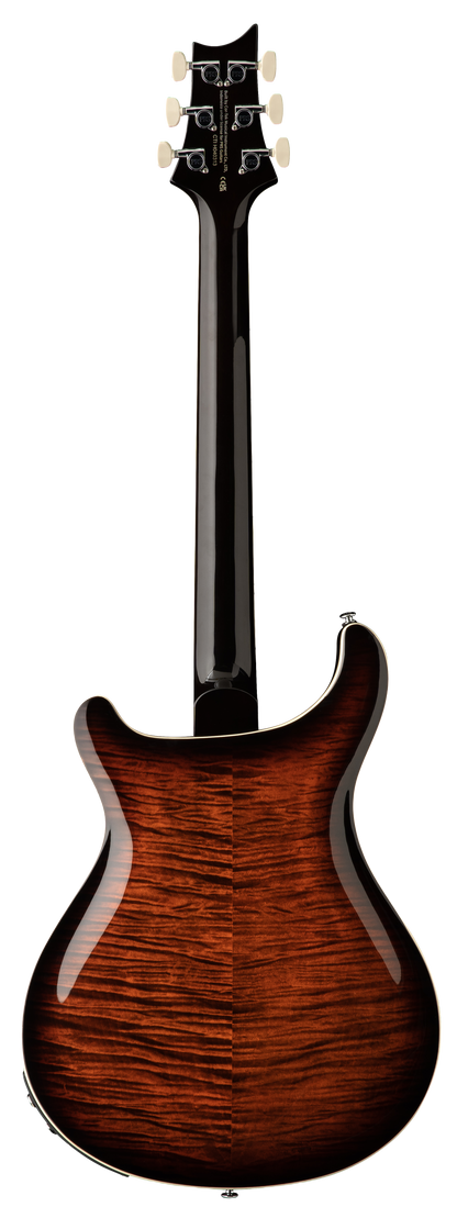 Back of PRS SE Hollowbody II Piezo Orange Tiger Smokeburst.