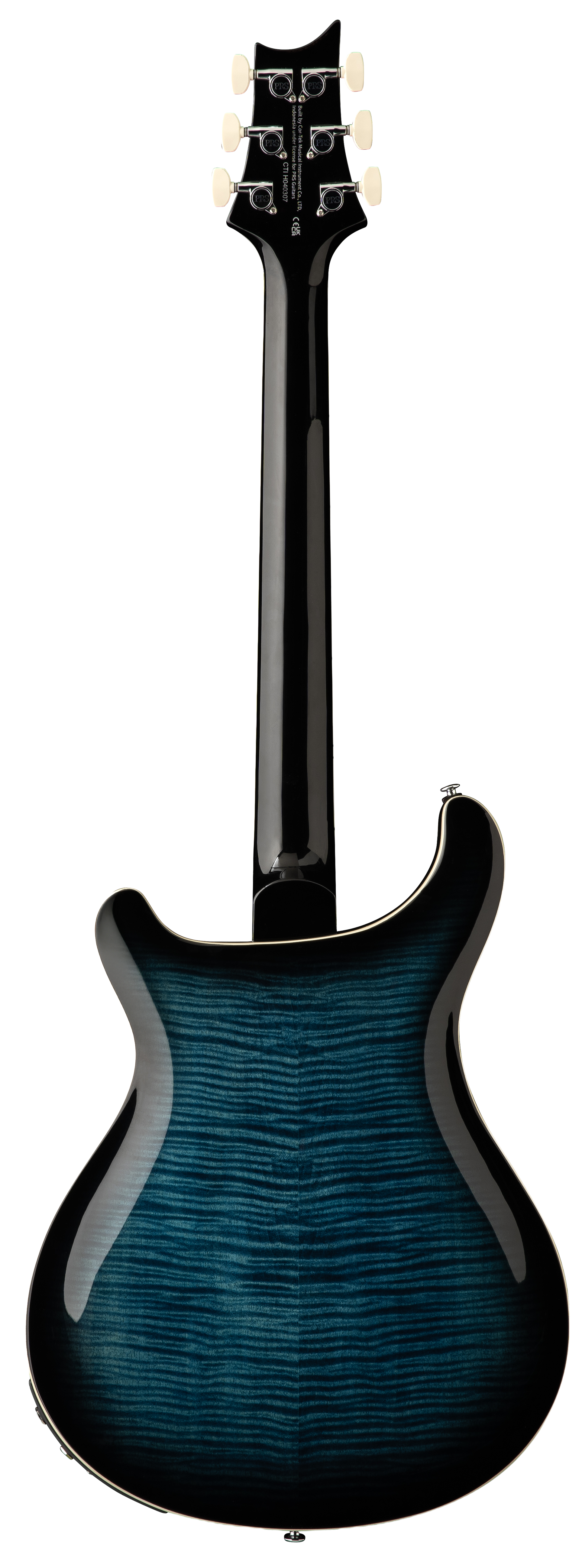 Back of PRS SE Hollowbody II Piezo Peacock Blue.