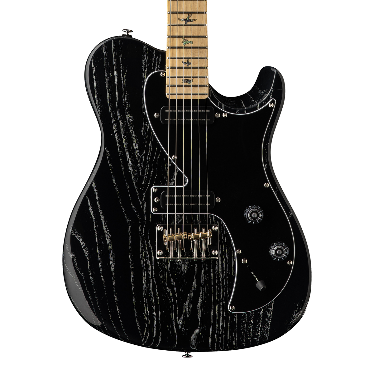 Front of PRS SE NF 53 Black Doghair.