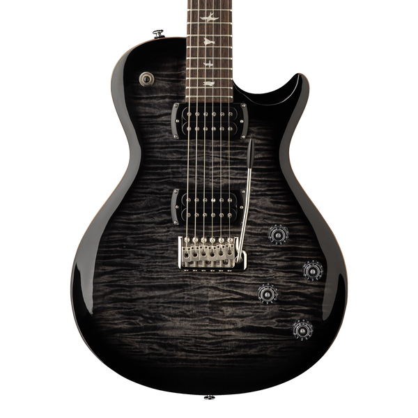 Front of PRS SE Tremonti Charcoal Burst.