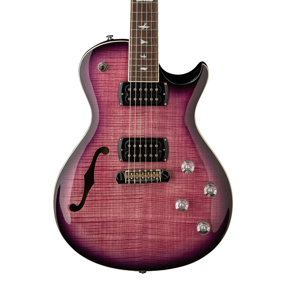 Front of PRS SE Zach Myers Elderberry Burst.